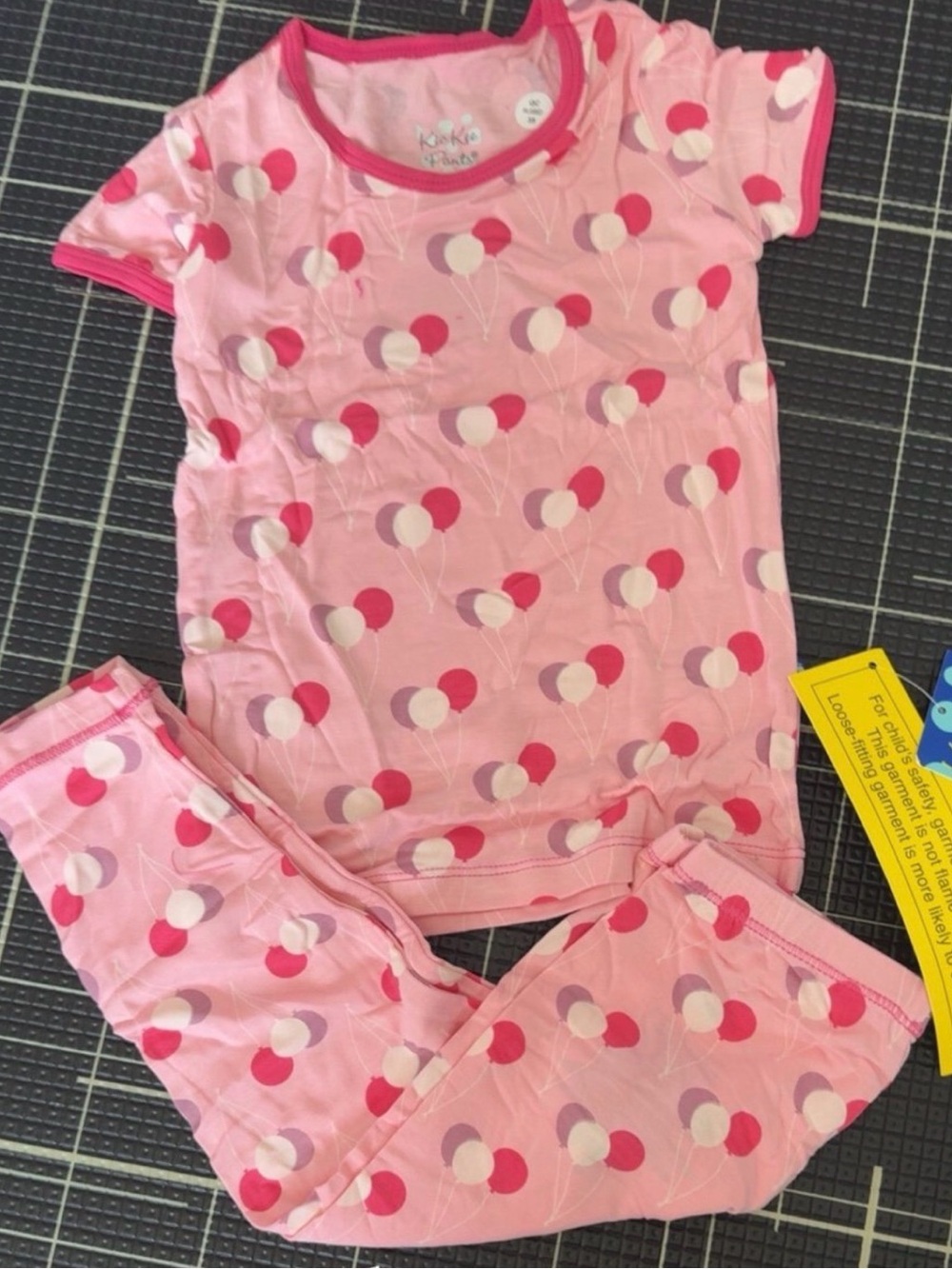 Kickee Pants Pink Balloon Print Pajama Set